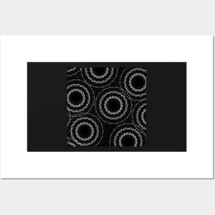 stippled concentric circles Posters and Art